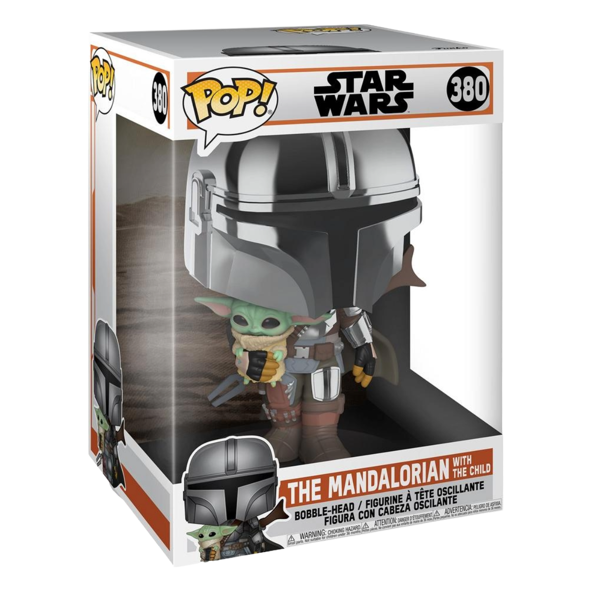 Funko Pop The Mandalorian - El Mandaloriano con el niño 10" Pulgadas #380