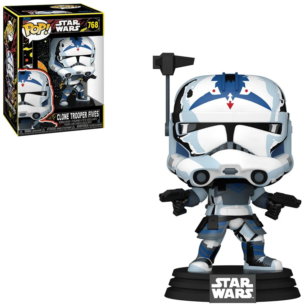 Funko Pop Star Wars - The Clone Wars Clone Trooper Fives (Retro) #768
