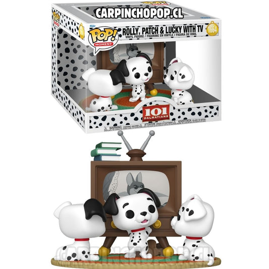 Funko Pop 101 Dalmatas - Rolly, Patch y Lucky con TV #1664
