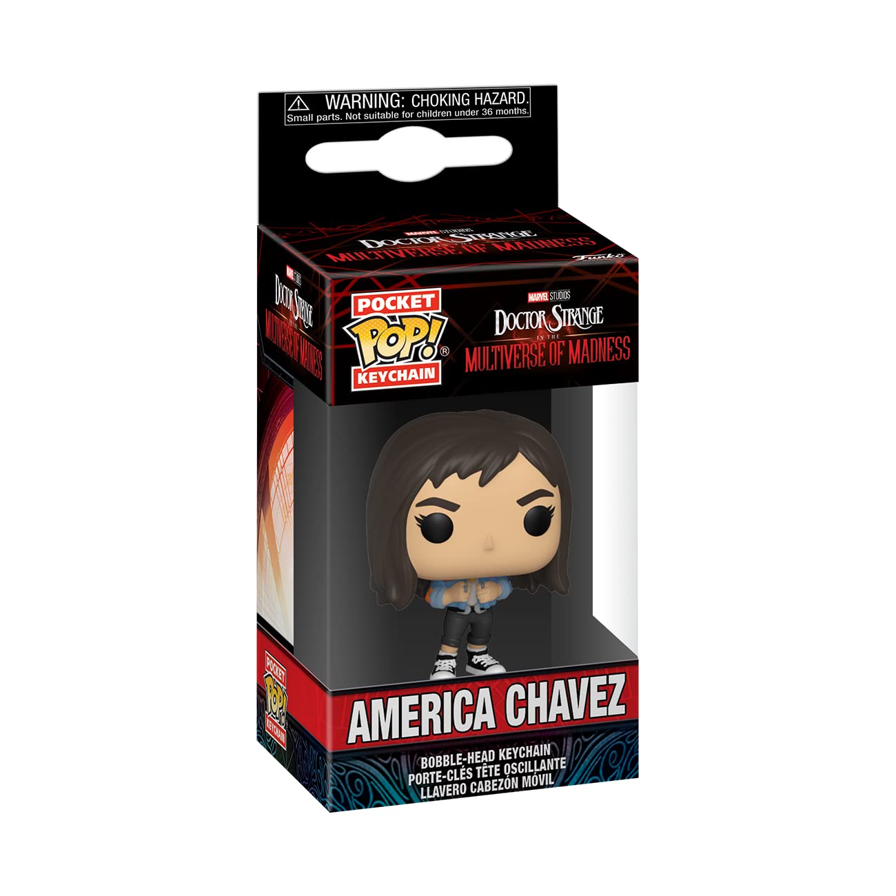Funko Pop llavero Doctor Strange in the Multiverse of Madness - America Chavez