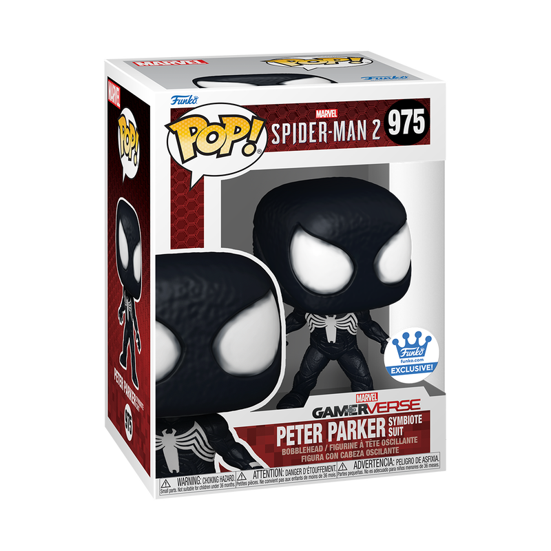 Funko Pop Spiderman 2 - Peter Parker Traje Simbionte exclusivo Funko Shop #975
