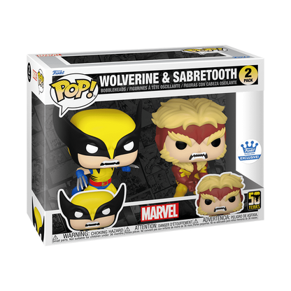 Funko Pop Marvel - Wolverine & Sabretooth 2-Pack