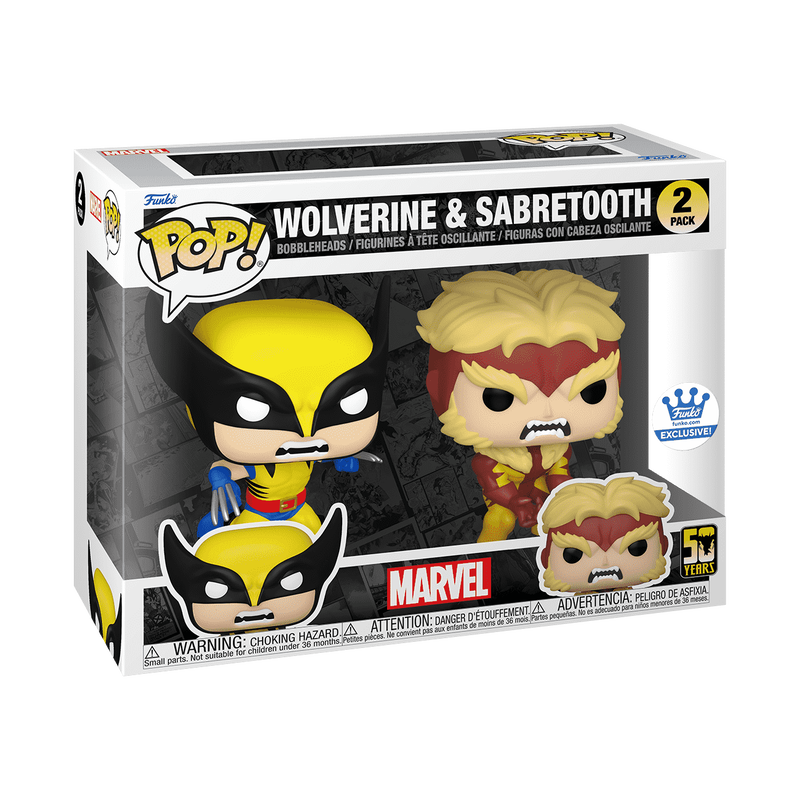 Funko Pop Marvel - Wolverine & Sabretooth 2-Pack