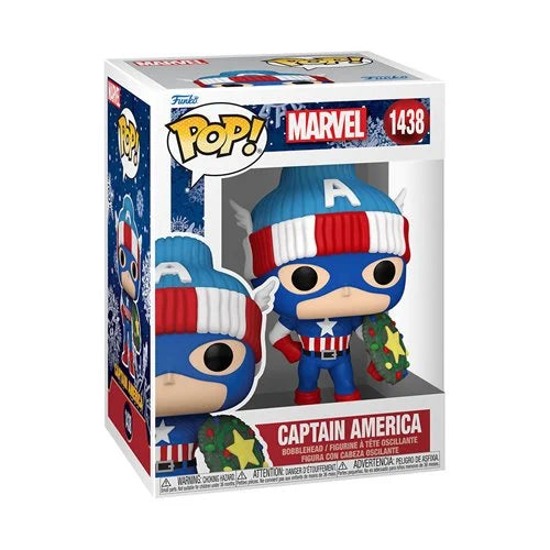 Funko Pop Marvel Navidad - Capitan America #1438