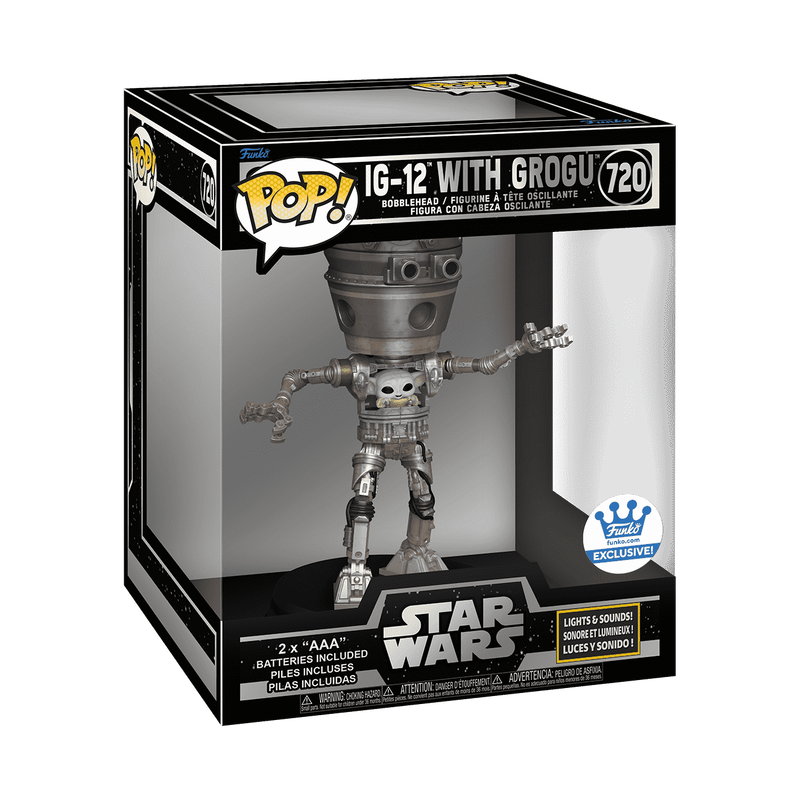 Funko Pop Star Wars - IG-12 con Grogu (Luces y Sonido) exclusivo Funko #720