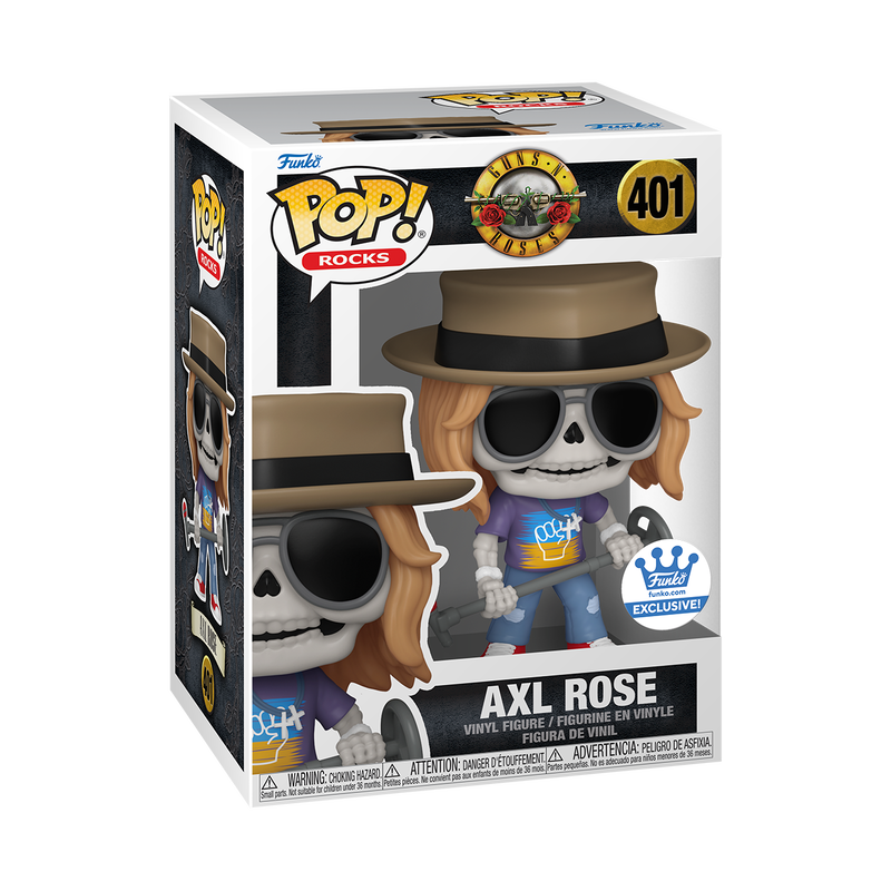 Funko Pop Guns N Roses  - Axl Rose (Skeleton) exclusivo Funko Shop #401 - Pop Hunters