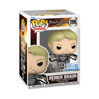 Funko Pop Attack on Titan - Reiner Braun exclusivo Gamestop #1996