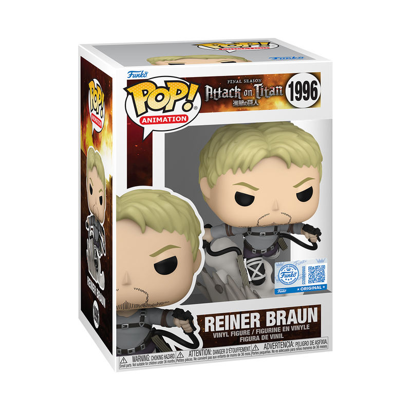 Funko Pop Attack on Titan - Reiner Braun exclusivo Gamestop #1996