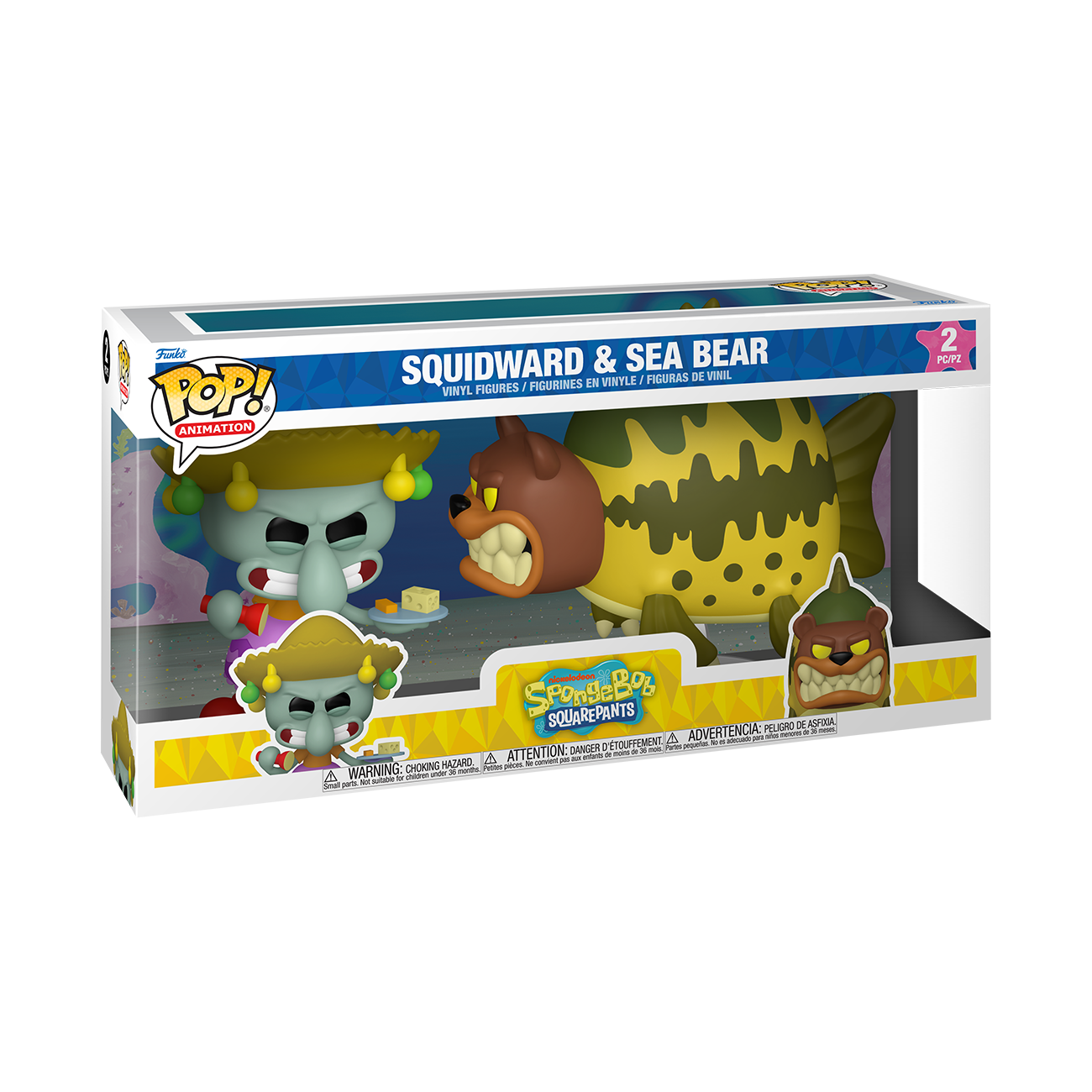 Funko Pop Bob Esponja - Calamardo y el Oso Marino 2 - Pack