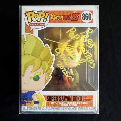 Funko Pop Dragon Ball - Goku Super Saiyan primera aparicion (Firmado por Mario Castañeda) #860