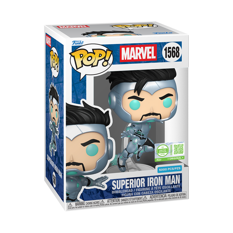 Funko Pop Marvel - Superior Iron Man Limitado a 5000 pcs #1568 (Con Protector)