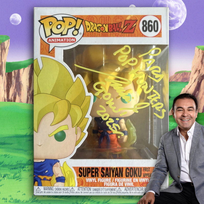 Funko Pop Dragon Ball - Goku Super Saiyan primera aparicion (Firmado por Mario Castañeda) #860