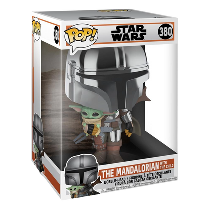 Funko Pop The Mandalorian - El Mandaloriano con el niño 10" Pulgadas #380