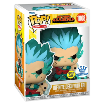Funko Pop My Hero Academia - Infinite Deku con Eri exclusivo Funko Shop #1008 (Brilla en la Oscuridad)