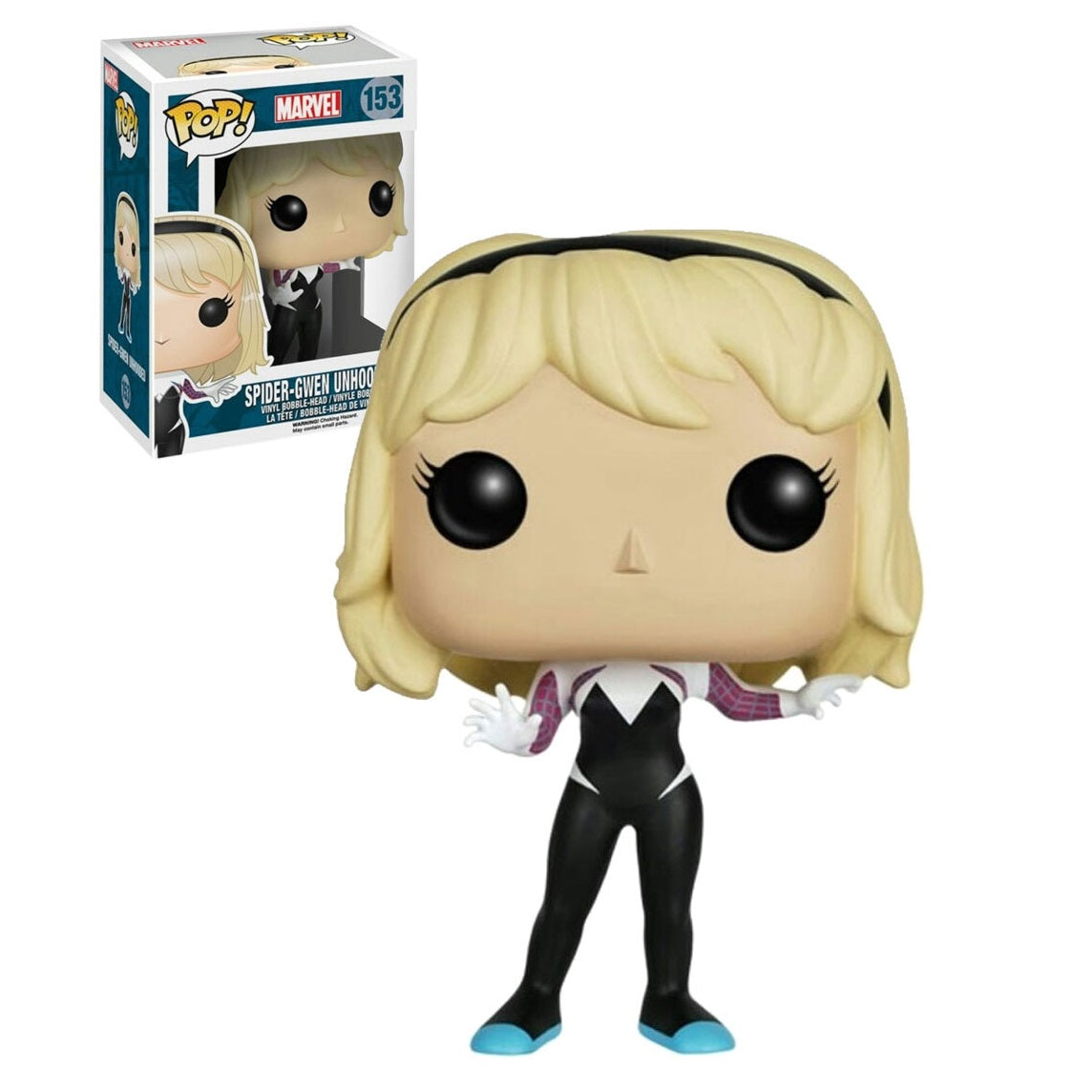 Funko Pop Marvel - Spider Gwen sin mascara exclusivo Hot Topic #153