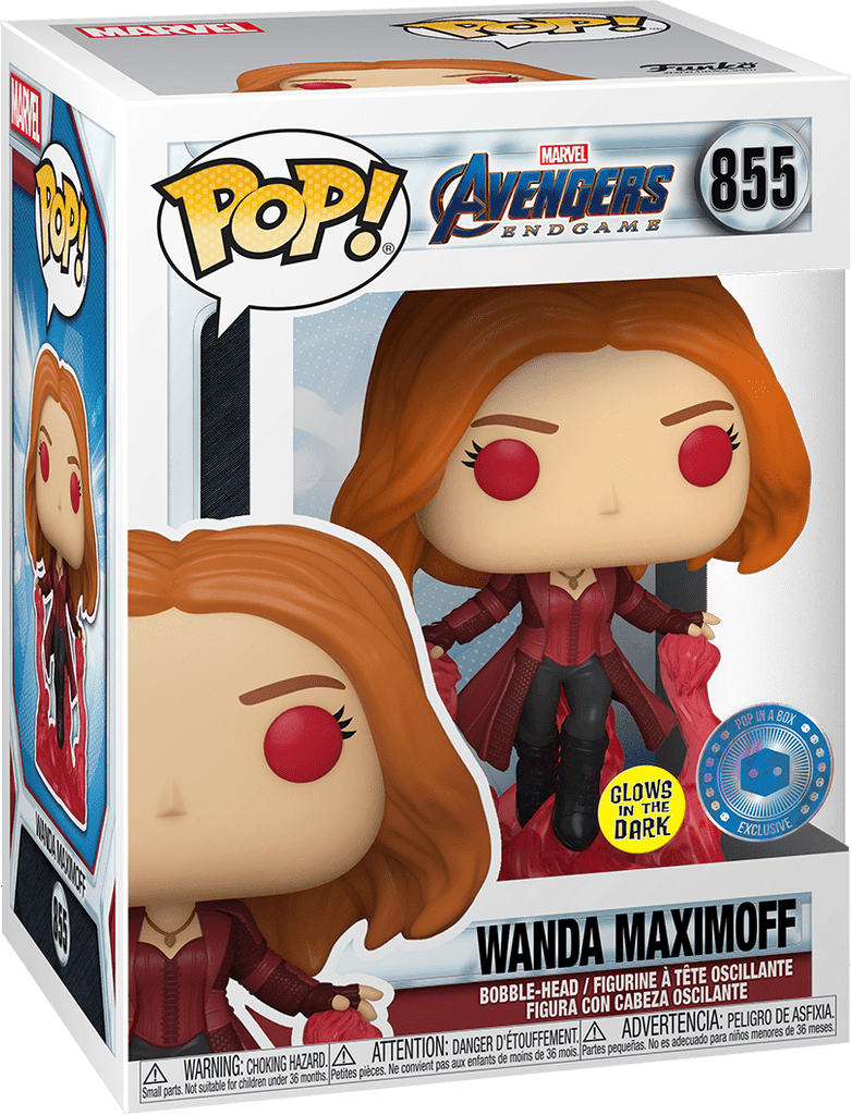Funko Pop Avengers Endgame - Wanda Maximoff (Brilla en la Oscuridad) exclusivo PIAB #855