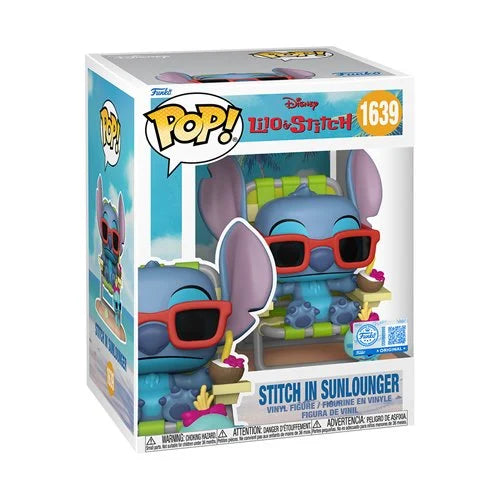 Funko Pop Lilo & Stitch - Stitch tomando sol exclusivo EE #1639