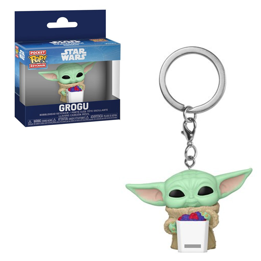 Funko Pop llavero Star Wars The Mandalorian and Grogu - Grogu with Snack - Pop Hunters