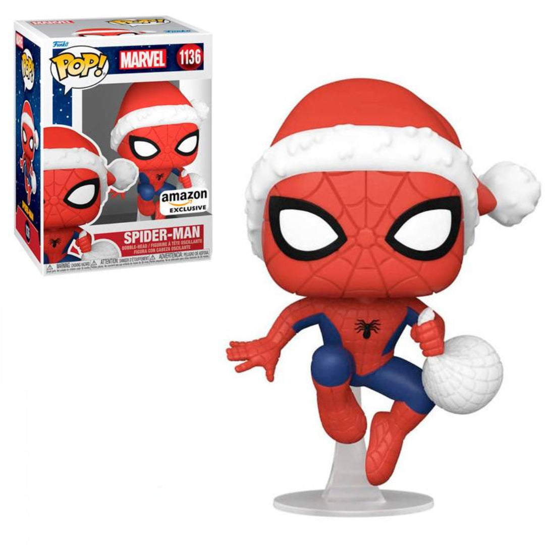 Funko Pop Marvel - Spiderman Navideño Exclusivo Amazon #1136