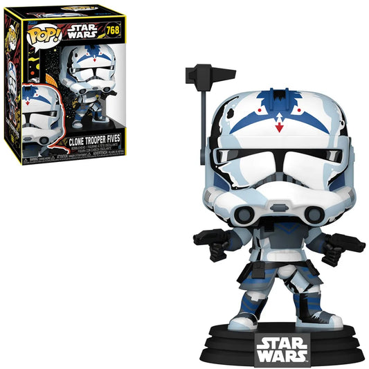 Funko Pop Star Wars - The Clone Wars Clone Trooper Fives (Retro) #768