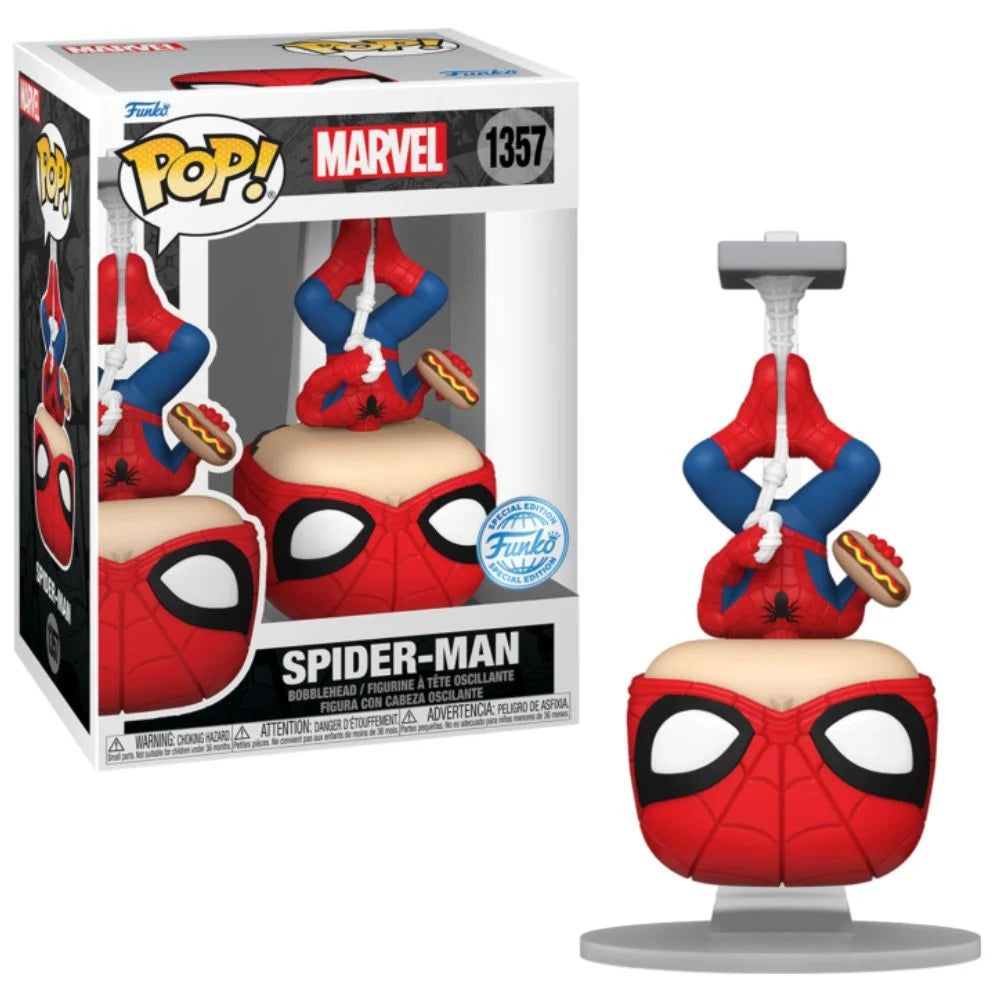 Funko Pop Marvel - Spiderman con Hot Dog exclusivo Box Lunch #1357