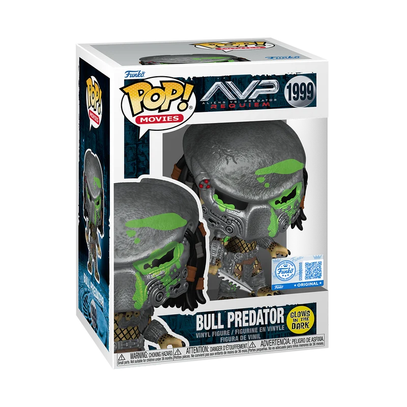 Funko Pop Alien vs Predator: Requiem - Bull Predator Brilla en la oscuridad #1999