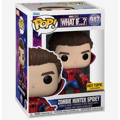 Funko Pop What If...? - Spiderman Zombie Hunter exclusivo Hot Topic #947