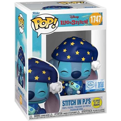[Pre-venta] Funko Pop Lilo & Stitch - Stitch en pijama Brilla en la oscuridad #1747 - Pop Hunters