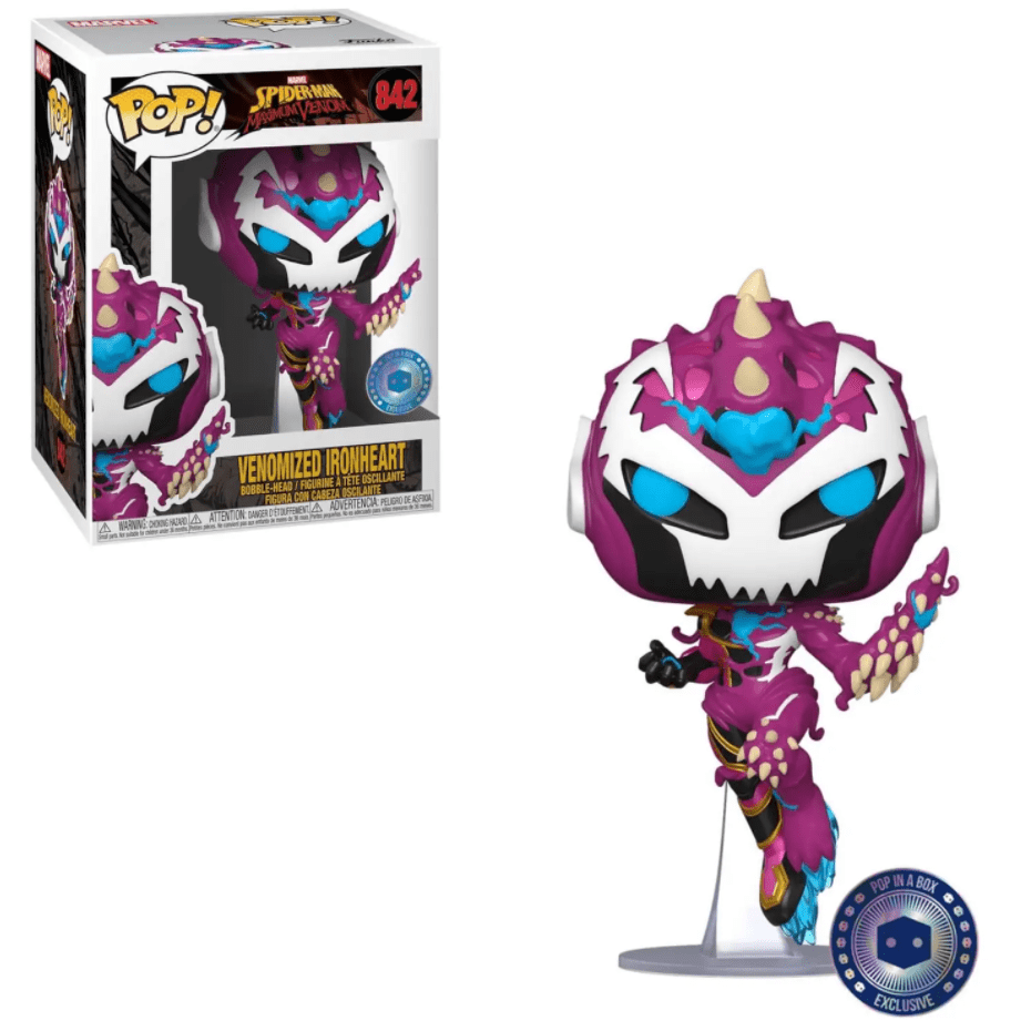 Funko Pop! Spiderman Maxium Venom - Venomized Ironheart exclusiva de Pop in a Box #842