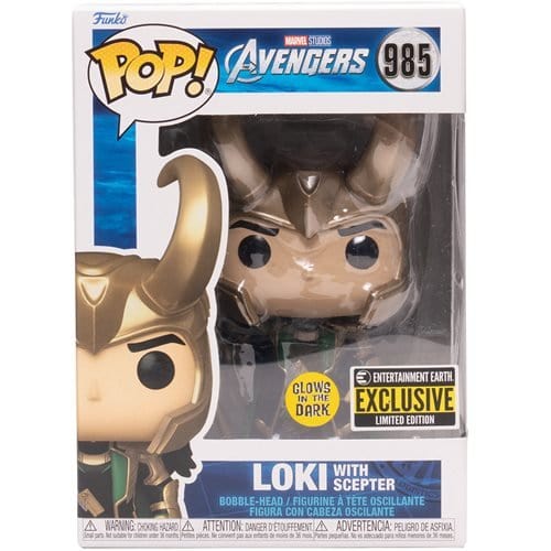[Pre-venta] Funko Pop! Avengers - Loki con el Cetro exclusivo EE (Brilla en la Oscuridad) #985