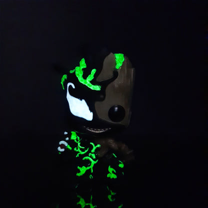 Funko Pop! Custom - Venomized Groot (Brilla en la Oscuridad)
