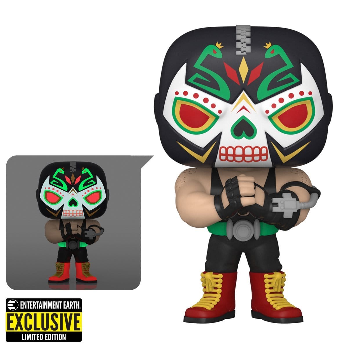 Funko Pop! DC Dia de los Muertos - Bane exclusivo de Entertainment Earth GITD #412