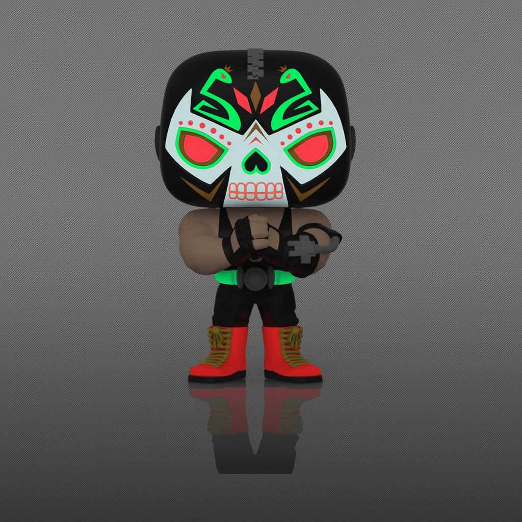 Funko Pop! DC Dia de los Muertos - Bane exclusivo de Entertainment Earth GITD #412
