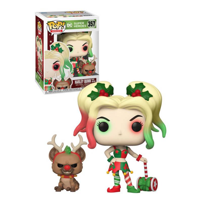 [Pre-venta] Funko Pop DC Holiday - Harley Quinn con ayudante #357