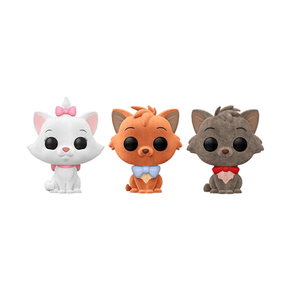 [Pre-venta] Funko Pop Disney 100 - Marie, Toulouse y Berlioz (Flocked) Exclusivos de Walmart 3-Pack
