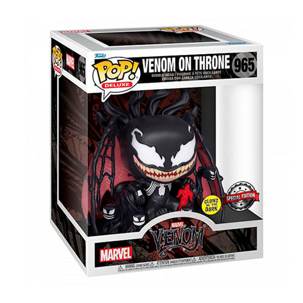 Funko Pop Marvel - Venom en Trono (Brilla en la Oscuridad) exclusivo Comic Con Lima #965