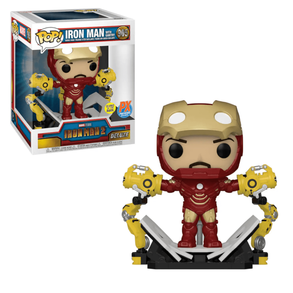 Funko Pop! Iron Man 2 - Iron Man Mark IV exclusivo de PX (Brilla en la Oscuridad)